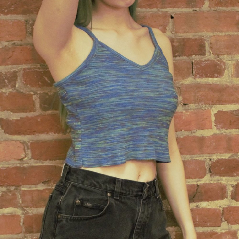Bright Blue Retro Croptop
